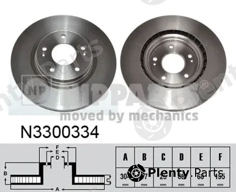 Nipparts N3300334 — Brake Disc