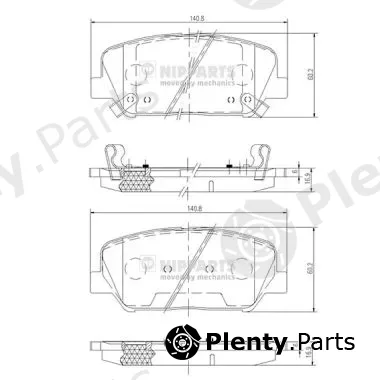 Nipparts N3600547 — Brake Pad Set, disc brake