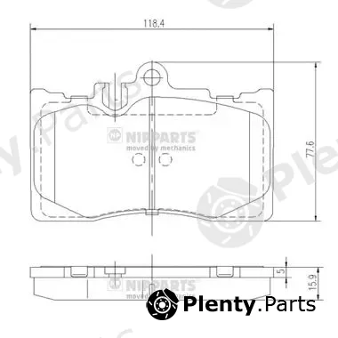 Nipparts J3602111 — Brake Pad Set, disc brake
