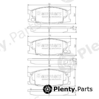 Nipparts J3605044 — Brake Pad Set, disc brake