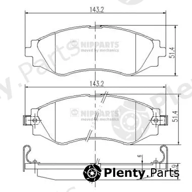 Nipparts J3600902 — Brake Pad Set, disc brake