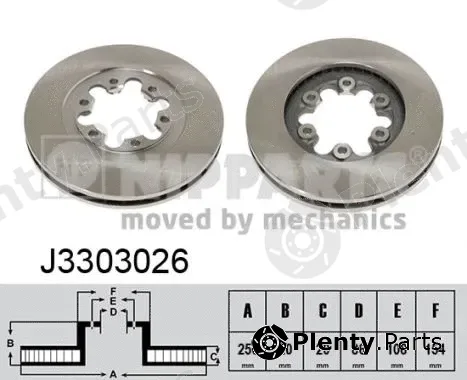 Nipparts J3303026 — Brake Disc