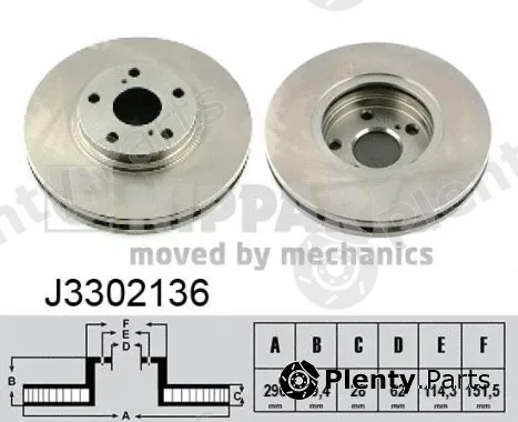 Nipparts J3302136 — Brake Disc