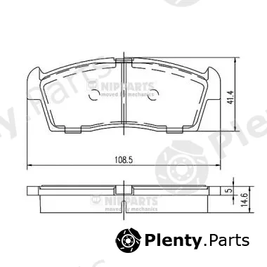 Nipparts N3608032 — Brake Pad Set, disc brake