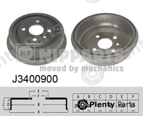 Nipparts J3400900 — Brake Drum