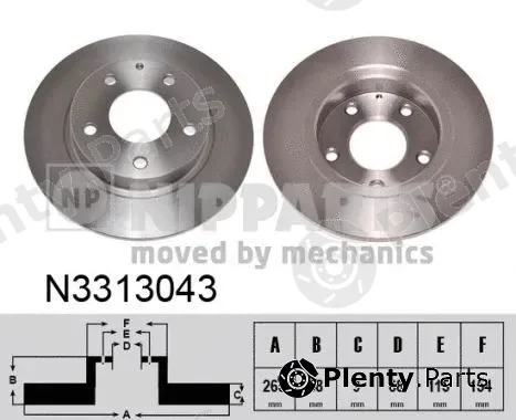 Nipparts N3313043 — Brake Disc