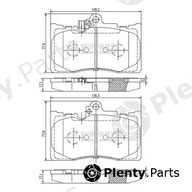 Nipparts N3602134 — Brake Pad Set, disc brake