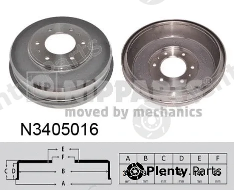 Nipparts N3405016 — Brake Drum
