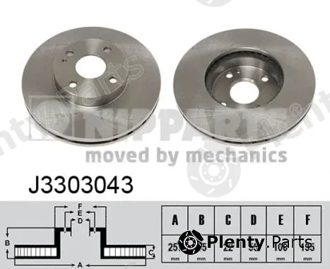 Nipparts J3303043 — Brake Disc