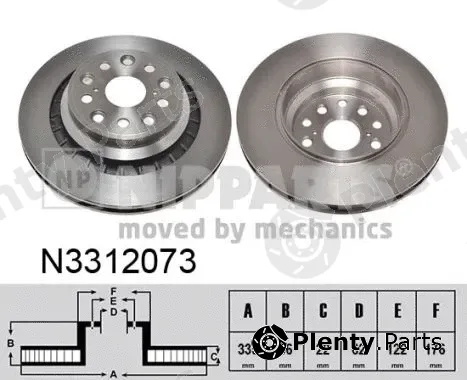 Nipparts N3312073 — Brake Disc
