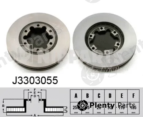 Nipparts J3303055 — Brake Disc