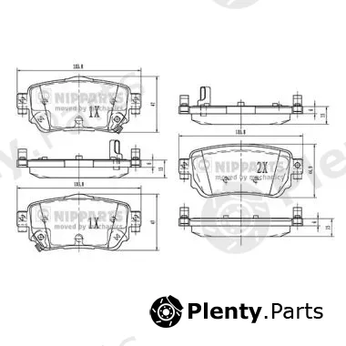 Nipparts N3611060 — Brake Pad Set, disc brake