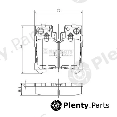 Nipparts N3612037 — Brake Pad Set, disc brake