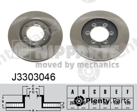 Nipparts J3303046 — Brake Disc