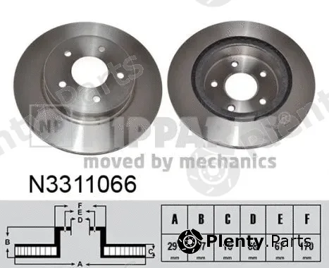Nipparts N3311066 — Brake Disc