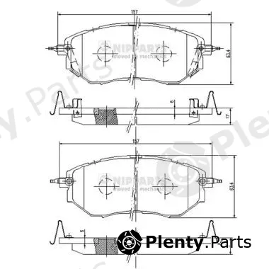 Nipparts J3607019 — Brake Pad Set, disc brake