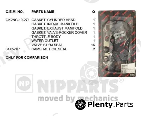 Nipparts J1240310 — Gasket Kit, cylinder head