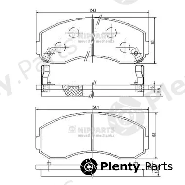Nipparts J3600101 — Brake Pad Set, disc brake