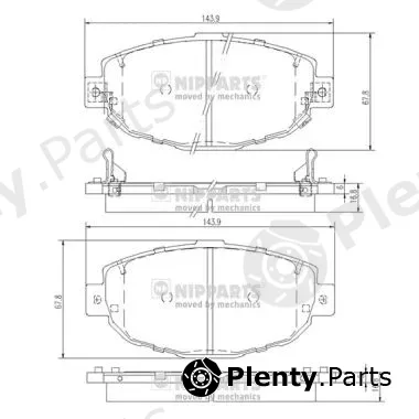 Nipparts J3602087 — Brake Pad Set, disc brake