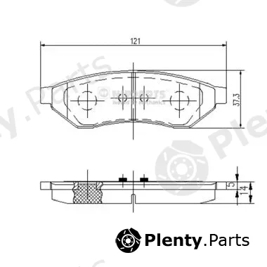 Nipparts J3610902 — Brake Pad Set, disc brake