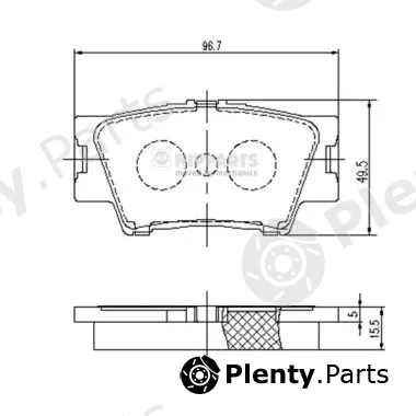 Nipparts J3612035 — Brake Pad Set, disc brake