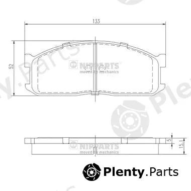 Nipparts J3603025 — Brake Pad Set, disc brake