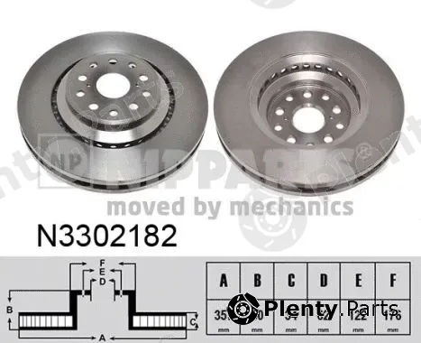 Nipparts N3302182 — Brake Disc