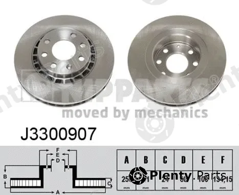 Nipparts J3300907 — Brake Disc