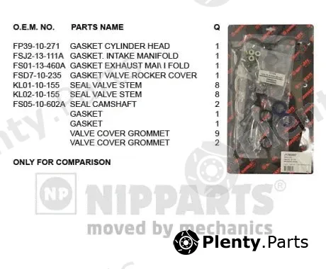 Nipparts J1243097 — Gasket Kit, cylinder head