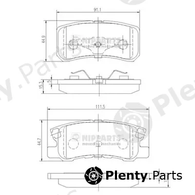 Nipparts J3615010 — Brake Pad Set, disc brake