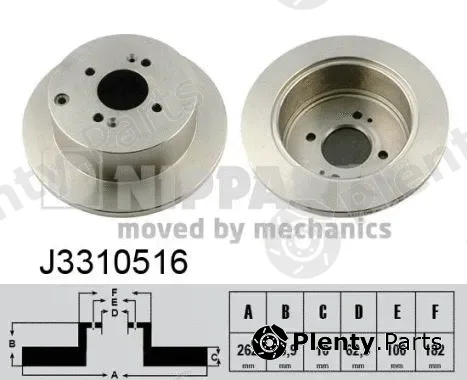 Nipparts J3310516 — Brake Disc