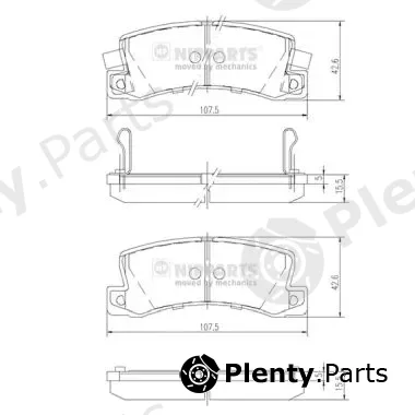 Nipparts J3612013 — Brake Pad Set, disc brake