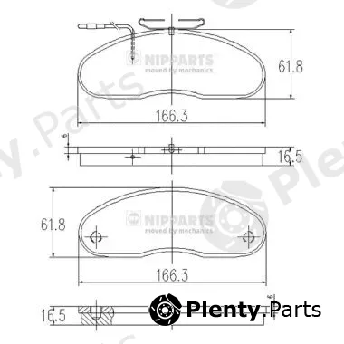 Nipparts J3601081 — Brake Pad Set, disc brake