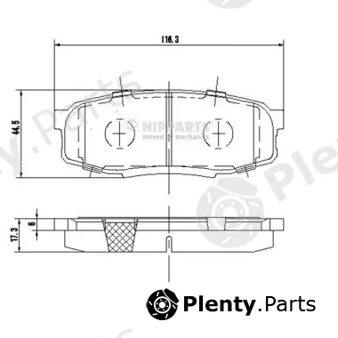 Nipparts N3612043 — Brake Pad Set, disc brake