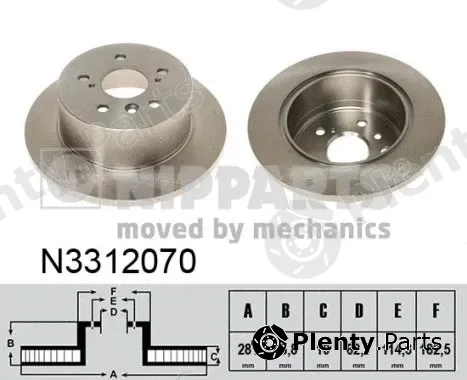 Nipparts N3312070 — Brake Disc