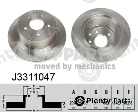 Nipparts J3311047 — Brake Disc