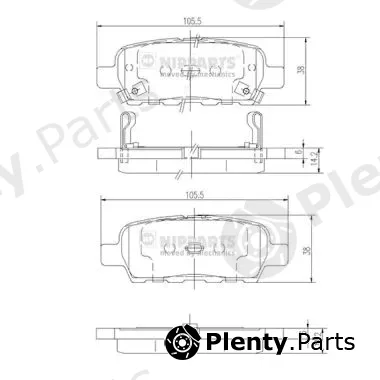 Nipparts J3611044 — Brake Pad Set, disc brake