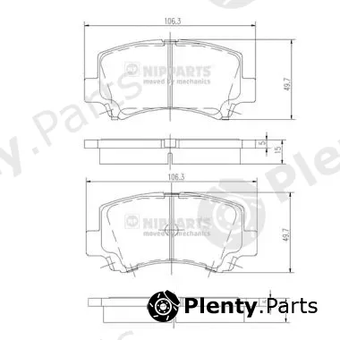 Nipparts J3608018 — Brake Pad Set, disc brake
