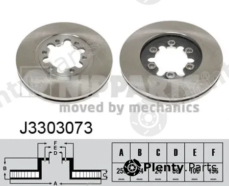 Nipparts J3303073 — Brake Disc