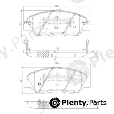 Nipparts N3605051 — Brake Pad Set, disc brake