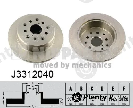 Nipparts J3312040 — Brake Disc