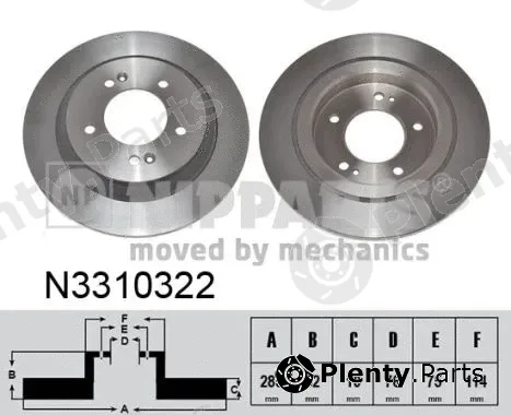 Nipparts N3310322 — Brake Disc