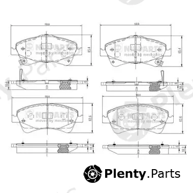 Nipparts N3602133 — Brake Pad Set, disc brake
