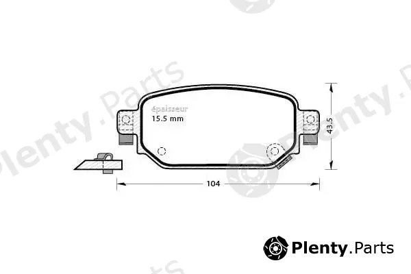 MGA 1300 — Brake Pad Set, disc brake