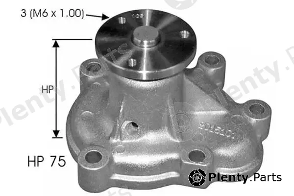 MGA W834 — Water Pump, engine cooling MGA