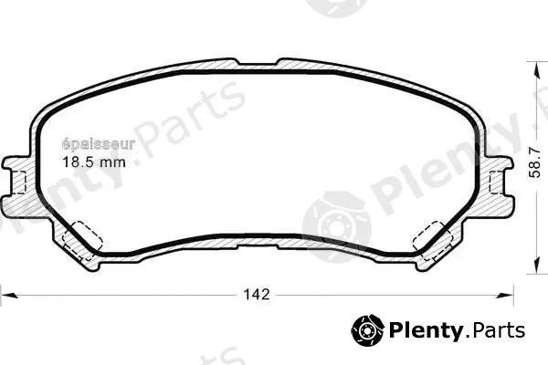 MGA 1217 — Brake Pad Set, disc brake