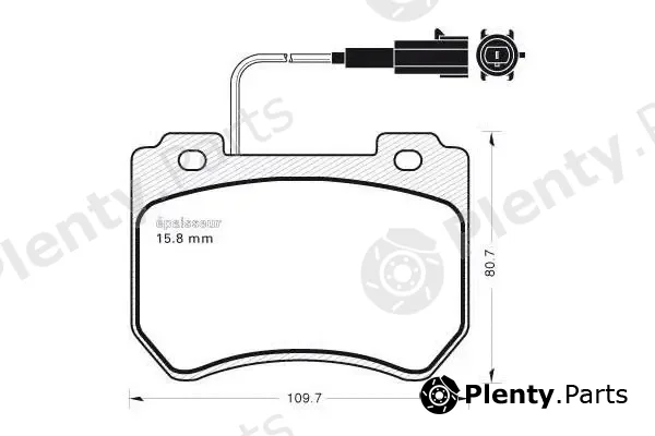 MGA 1000 — Brake Pad Set, disc brake