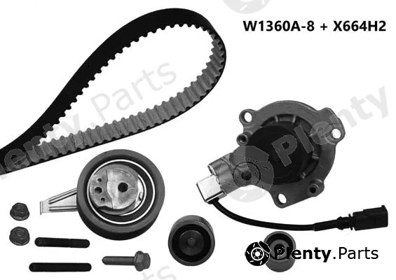 MGA 1360K3 — Water Pump & Timing Belt Kit
