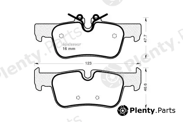 MGA 1177 — Brake Pad Set, disc brake