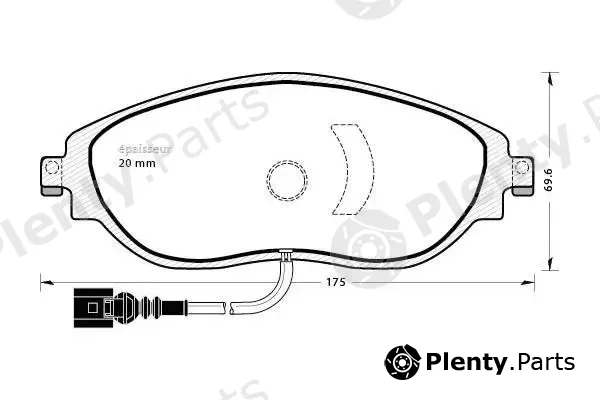 MGA 1083 — Brake Pad Set, disc brake